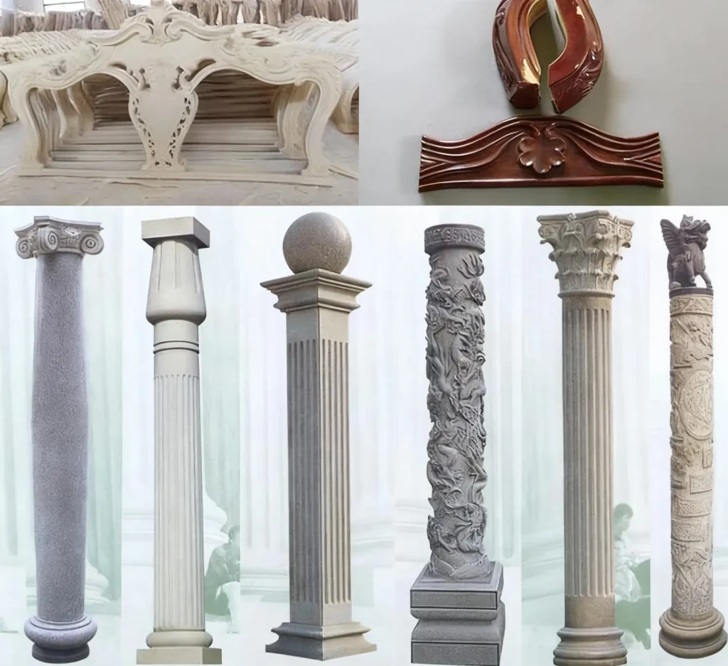 concrete decorative molds and columns